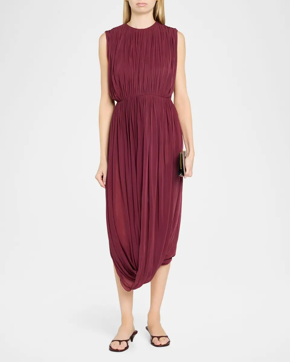 FFORME Leonora Sleeveless Draped Crepe Jersey Midi Dress | Thumbnail 2 FFORME Leonora Sleeveless Draped Crepe Jersey Midi Dress | Thumbnail 2