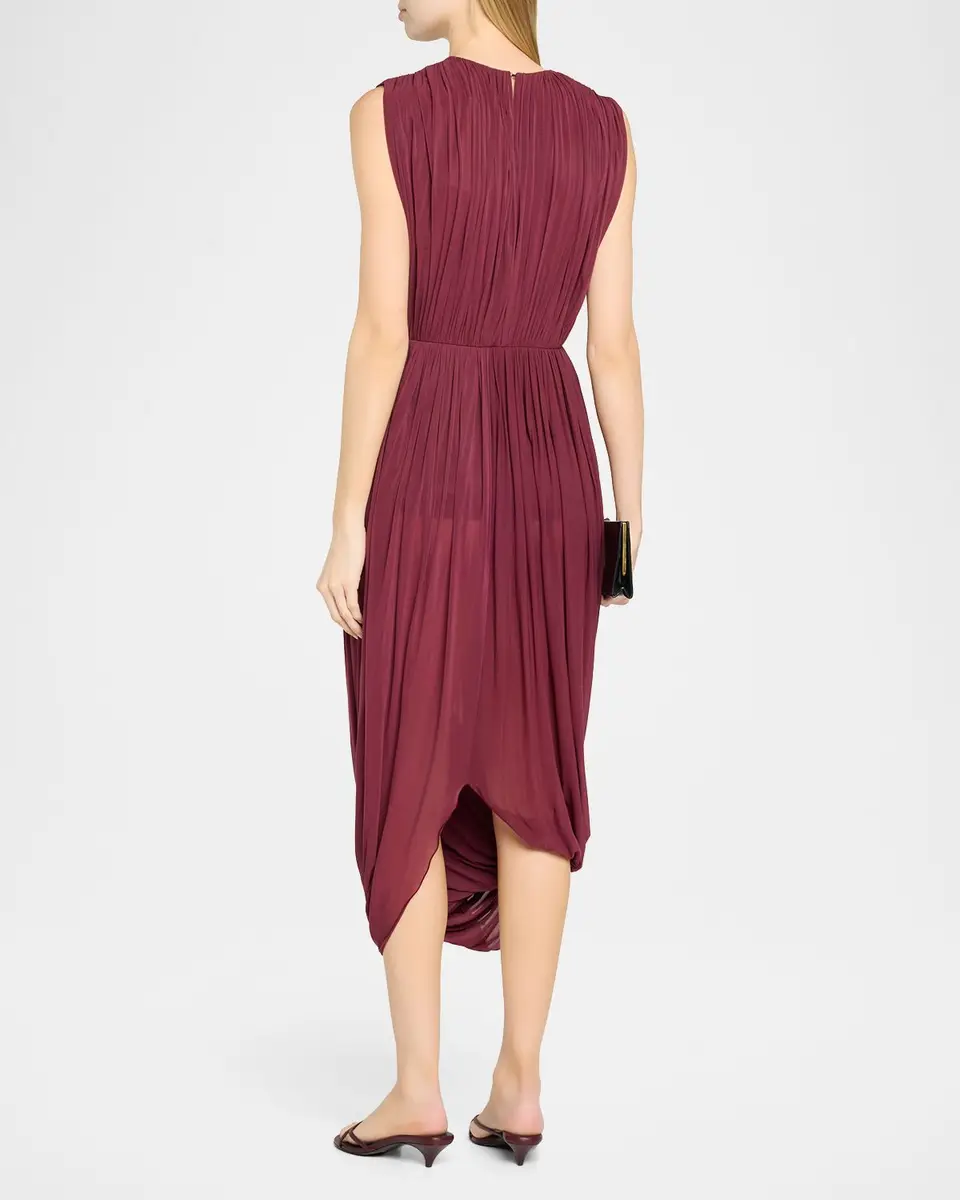 FFORME Leonora Sleeveless Draped Crepe Jersey Midi Dress | Thumbnail 3 FFORME Leonora Sleeveless Draped Crepe Jersey Midi Dress | Thumbnail 3