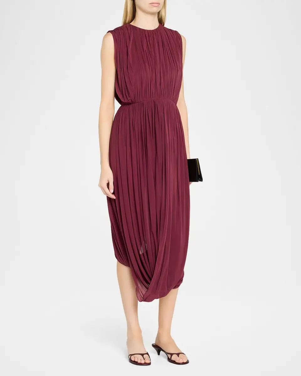 FFORME Leonora Sleeveless Draped Crepe Jersey Midi Dress | Thumbnail 4 FFORME Leonora Sleeveless Draped Crepe Jersey Midi Dress | Thumbnail 4