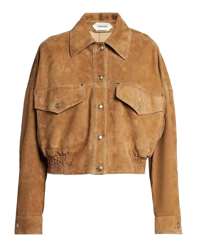 Versace Jeans Couture La Vacanza Suede Blouson Jacket | Image 1 Versace Jeans Couture La Vacanza Suede Blouson Jacket | Image 1