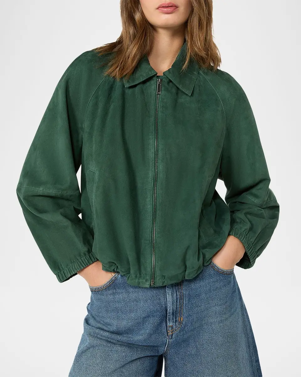Weekend Max Mara Raglan-Sleeve Suede Jacket | Thumbnail 4 Weekend Max Mara Raglan-Sleeve Suede Jacket | Thumbnail 4