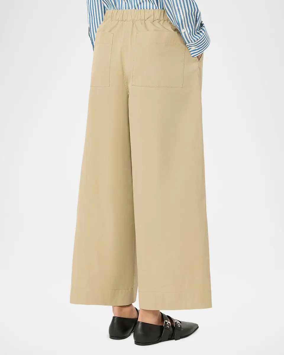 Weekend Max Mara Cropped Wide-Leg Cotton Pants | Thumbnail 3 Weekend Max Mara Cropped Wide-Leg Cotton Pants | Thumbnail 3