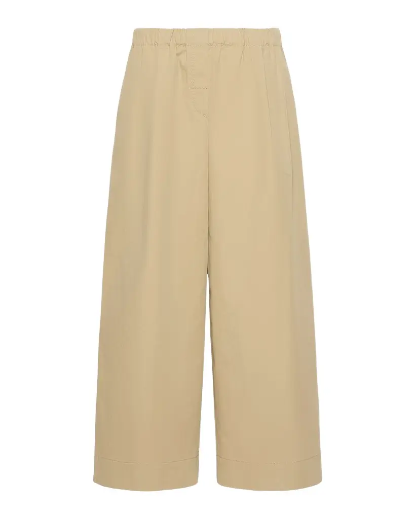 Weekend Max Mara Cropped Wide-Leg Cotton Pants | Image 1 Weekend Max Mara Cropped Wide-Leg Cotton Pants | Image 1