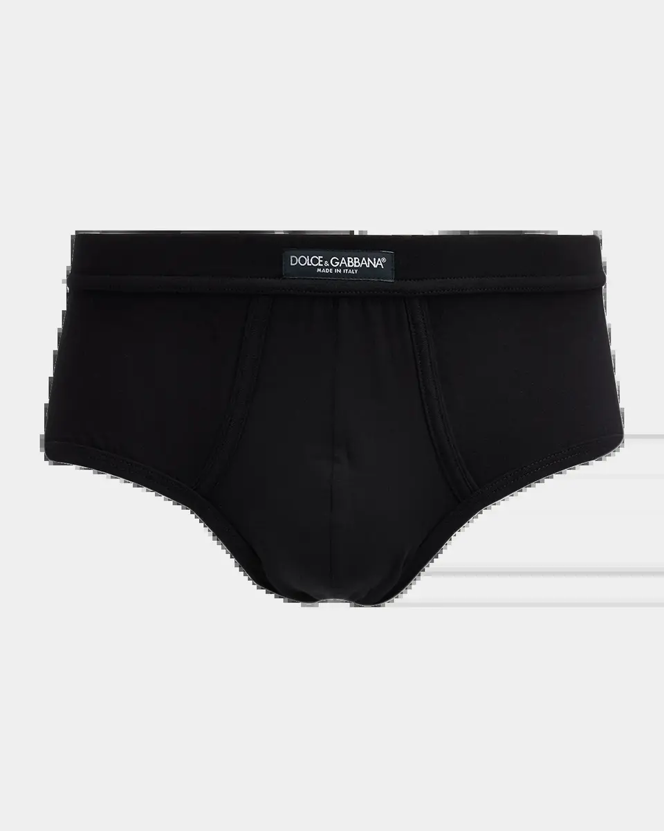 Dolce & Gabbana Men's Cotton Logo Patch Briefs | Thumbnail 2 Dolce & Gabbana Men's Cotton Logo Patch Briefs | Thumbnail 2