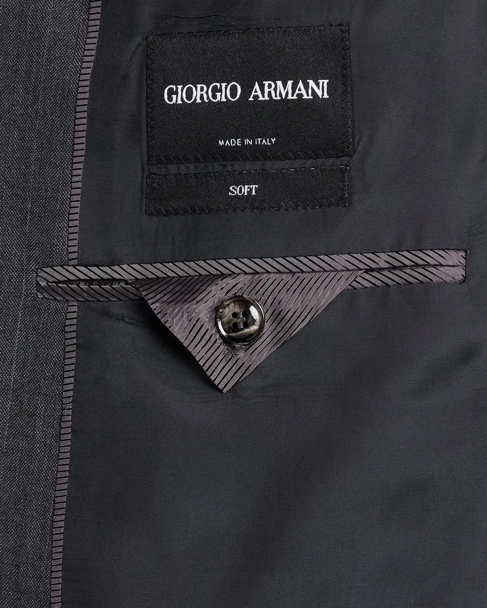 Giorgio Armani Men's Wool Herringbone Single-Breasted Suit | Thumbnail 7 Giorgio Armani Men's Wool Herringbone Single-Breasted Suit | Thumbnail 7