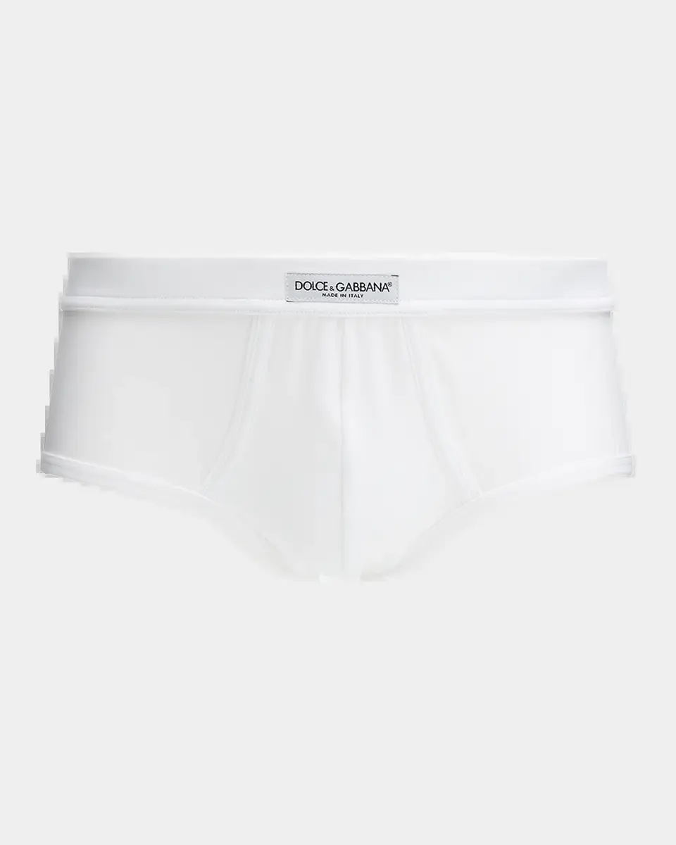 Dolce & Gabbana Men's Cotton Logo Patch Briefs | Thumbnail 2 Dolce & Gabbana Men's Cotton Logo Patch Briefs | Thumbnail 2