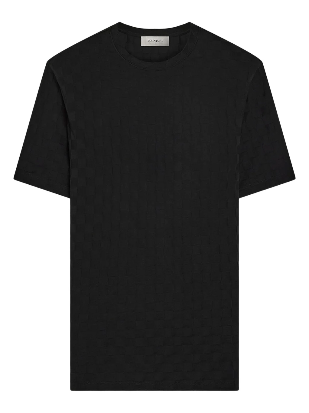 Bugatchi Men's Checked Cotton T-Shirt
