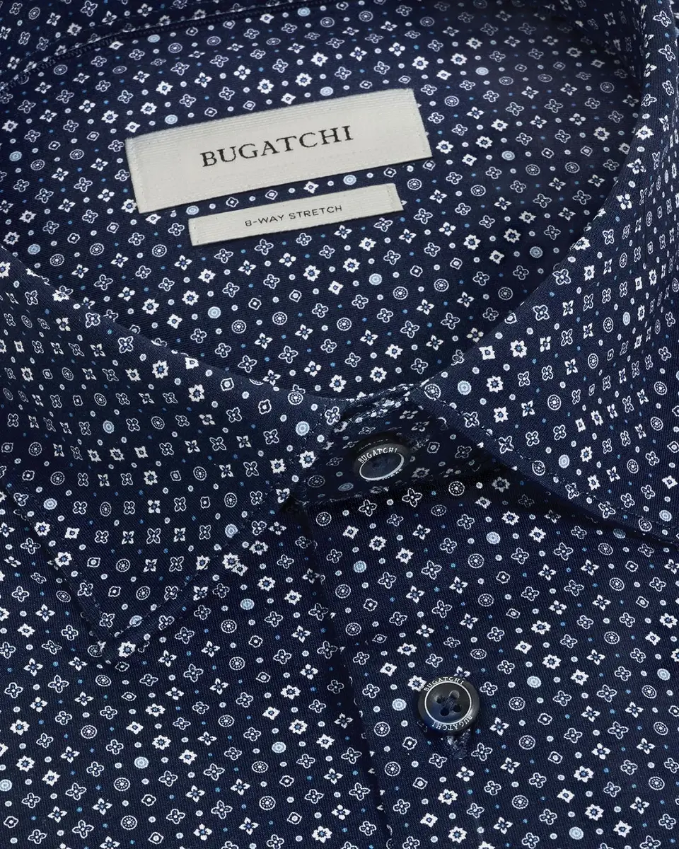 Bugatchi Men's Geometric Stretch-Cotton Shirt | Thumbnail 5 Bugatchi Men's Geometric Stretch-Cotton Shirt | Thumbnail 5