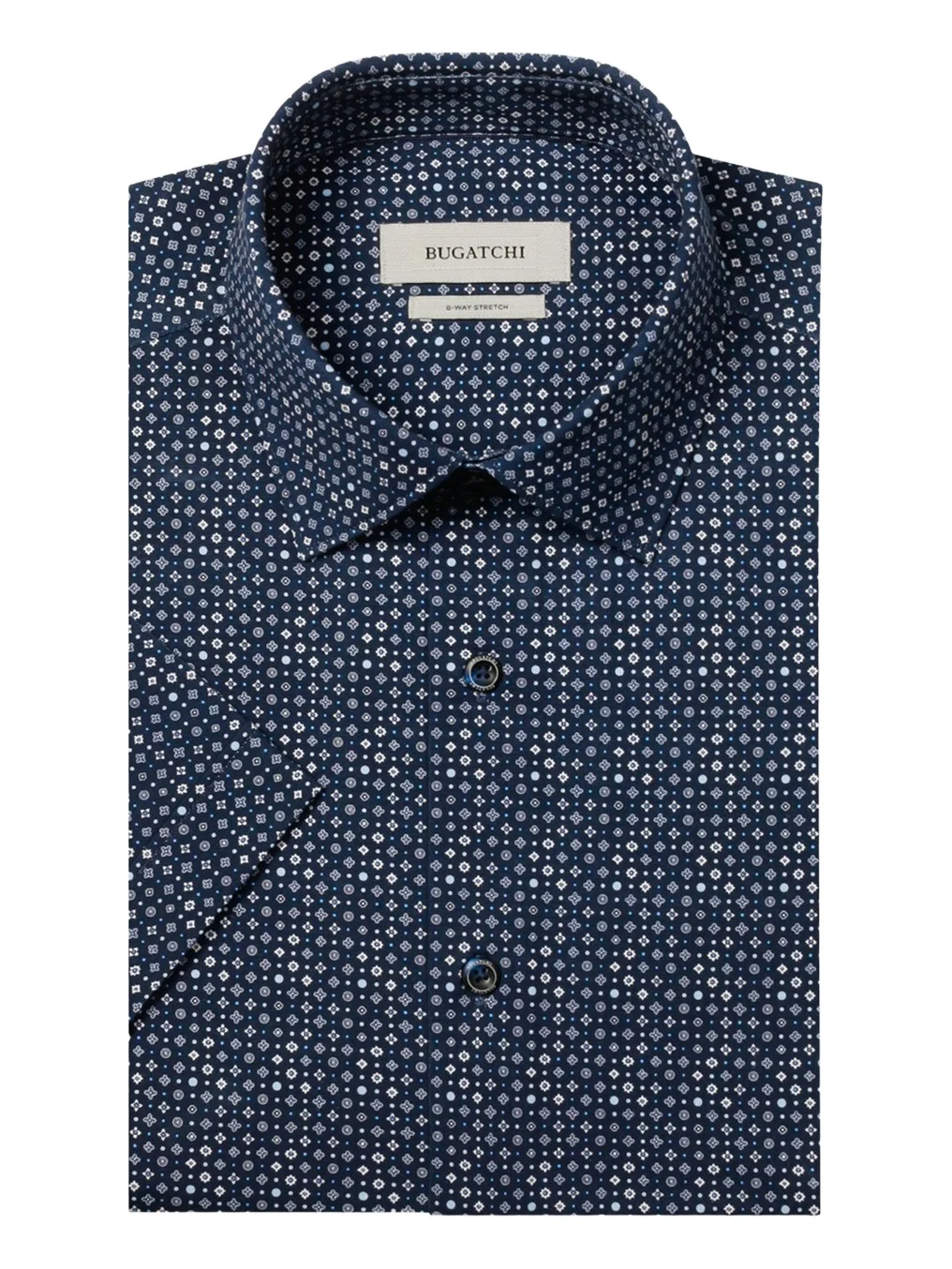 Men's Geometric Stretch-Cotton Shirt