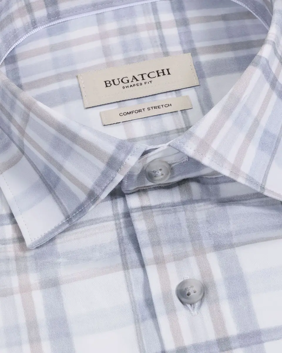 Bugatchi Men's Axel Plaid Cotton Sport Shirt | Thumbnail 5
