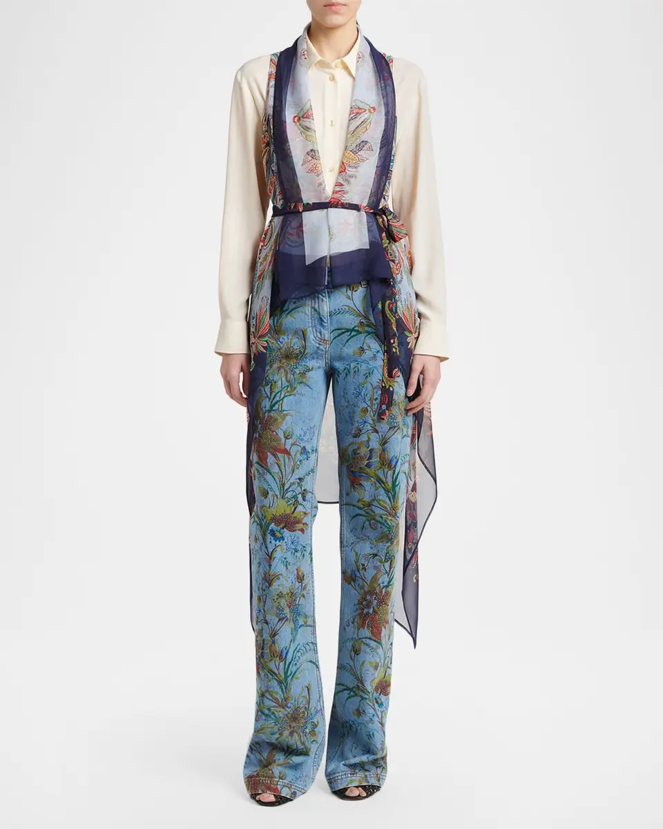 Etro Foliage Straight-Leg Denim Jeans | Thumbnail 2