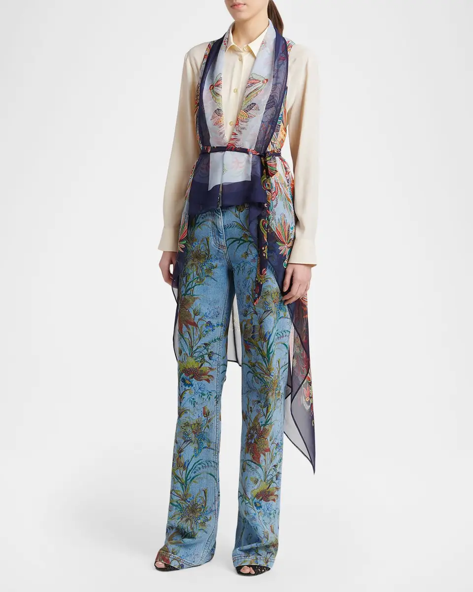 Etro Foliage Straight-Leg Denim Jeans | Thumbnail 4