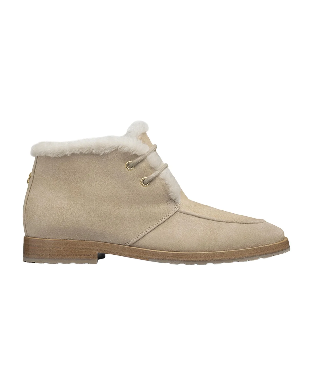 Shearling-Lined Suede Ankle Boots
