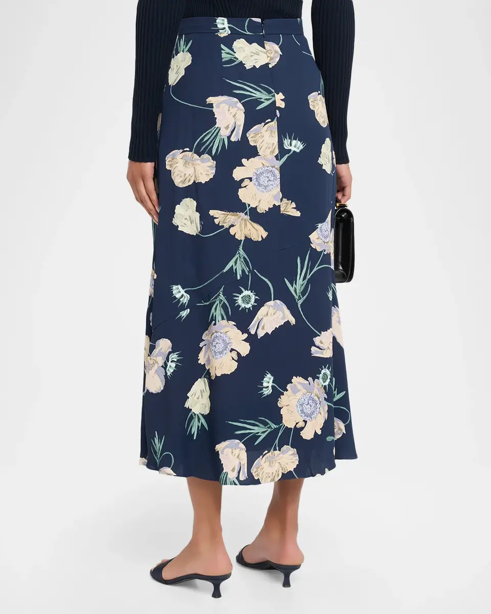 Erdem Floral Crepe A-Line Midi Skirt | Thumbnail 3 Erdem Floral Crepe A-Line Midi Skirt | Thumbnail 3