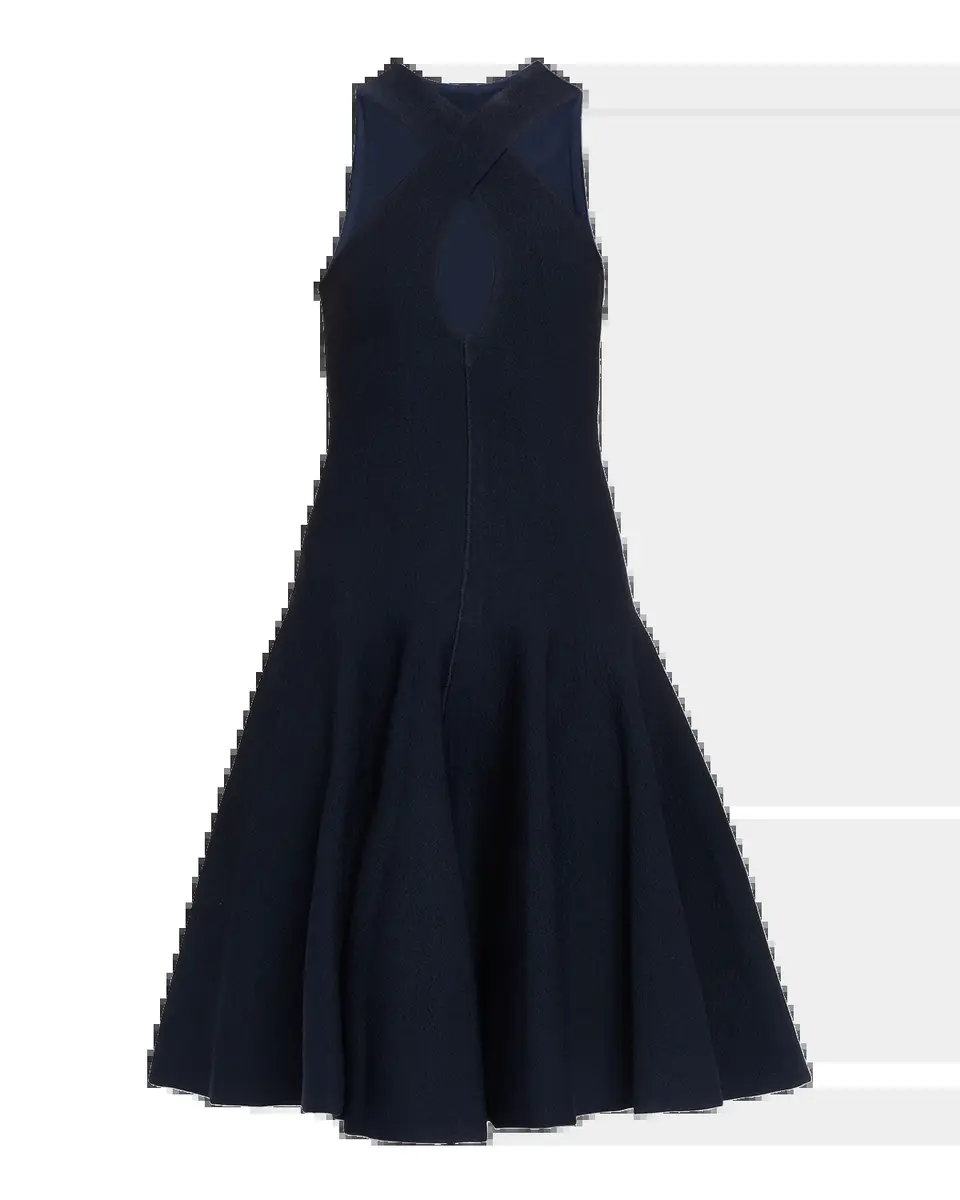 Alaïa Crisscross Keyhole Halter Flared Dress | Thumbnail 5 Alaïa Crisscross Keyhole Halter Flared Dress | Thumbnail 5