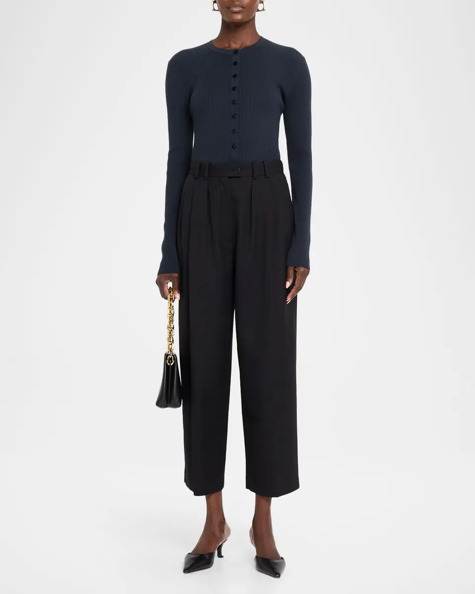 Lisa Yang Airi Cotton-Cashmere Henley Sweater | Thumbnail 2 Lisa Yang Airi Cotton-Cashmere Henley Sweater | Thumbnail 2