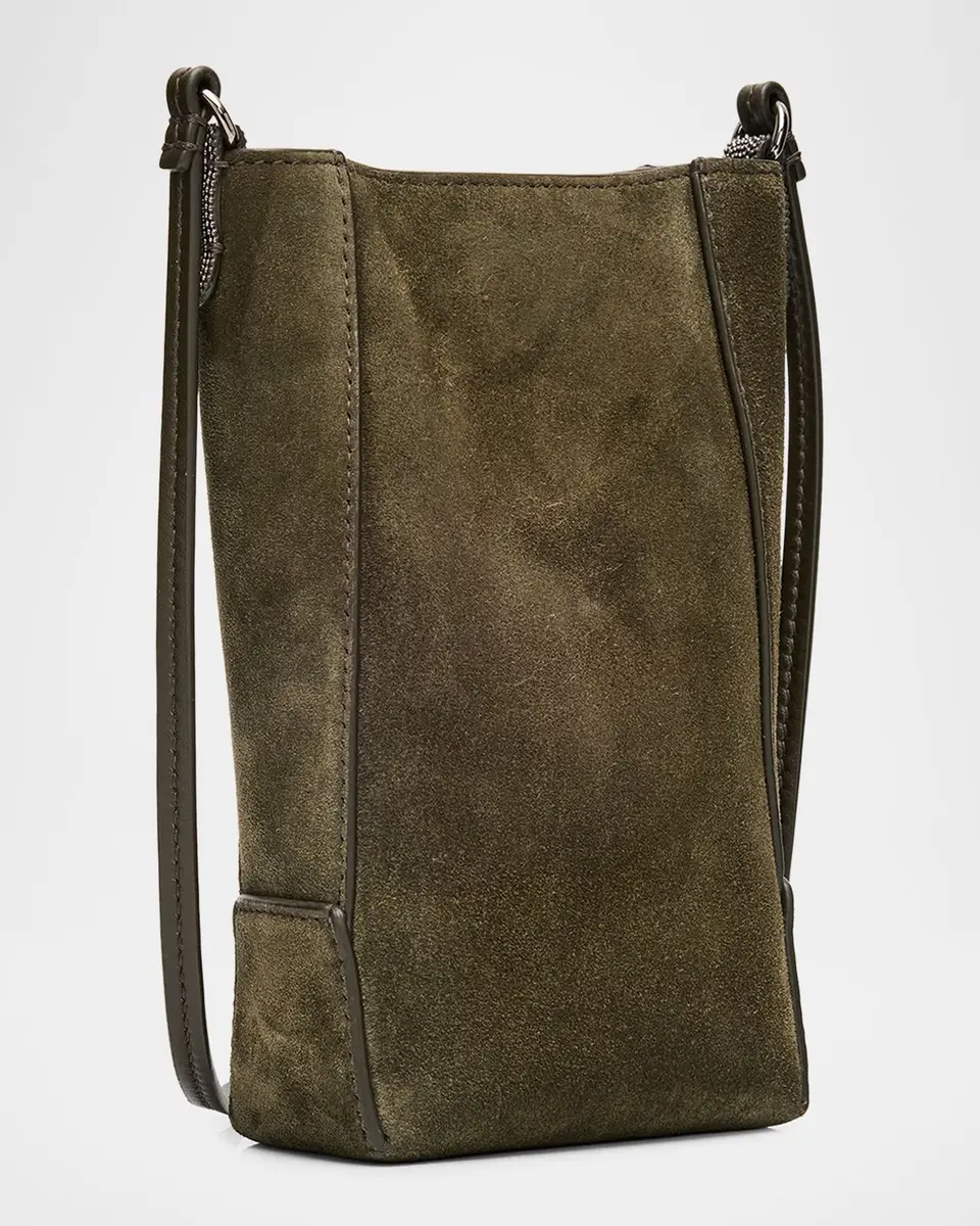 Brunello Cucinelli Suede Crossbody Bag | Thumbnail 3