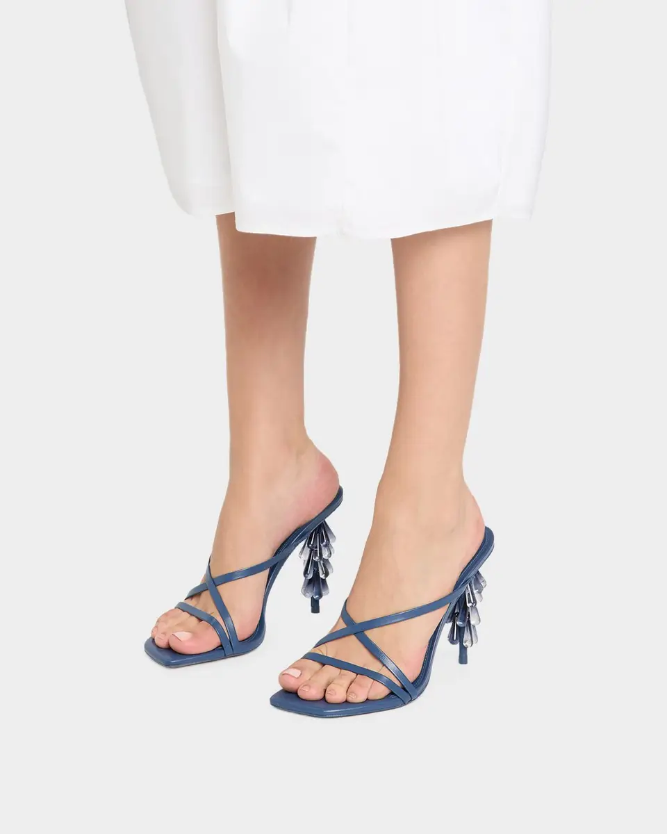 Cult Gaia 90mm Sage Beaded Leather Mule Sandals | Thumbnail 2 Cult Gaia 90mm Sage Beaded Leather Mule Sandals | Thumbnail 2