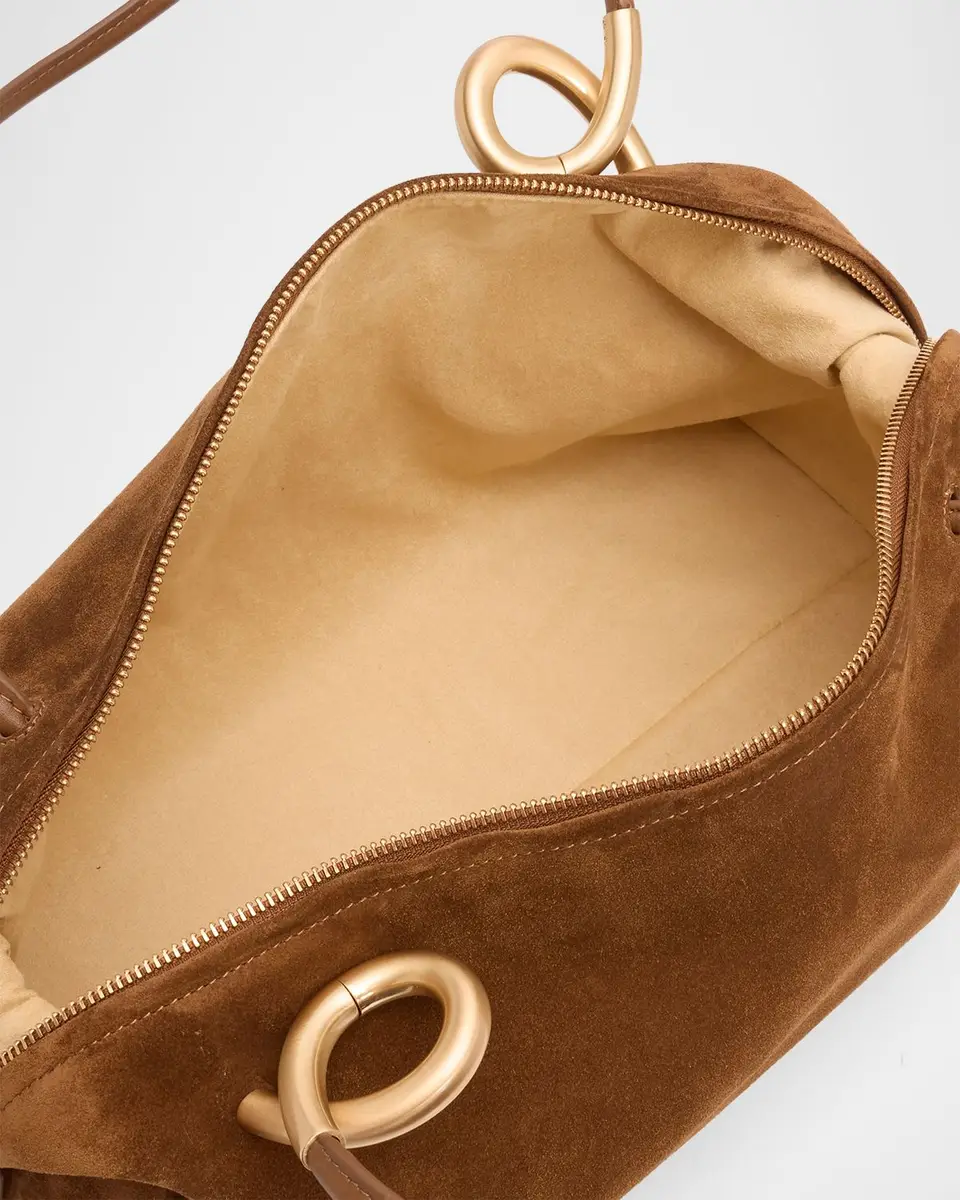 Cult Gaia Azariah Suede Satchel Bag | Thumbnail 3 Cult Gaia Azariah Suede Satchel Bag | Thumbnail 3