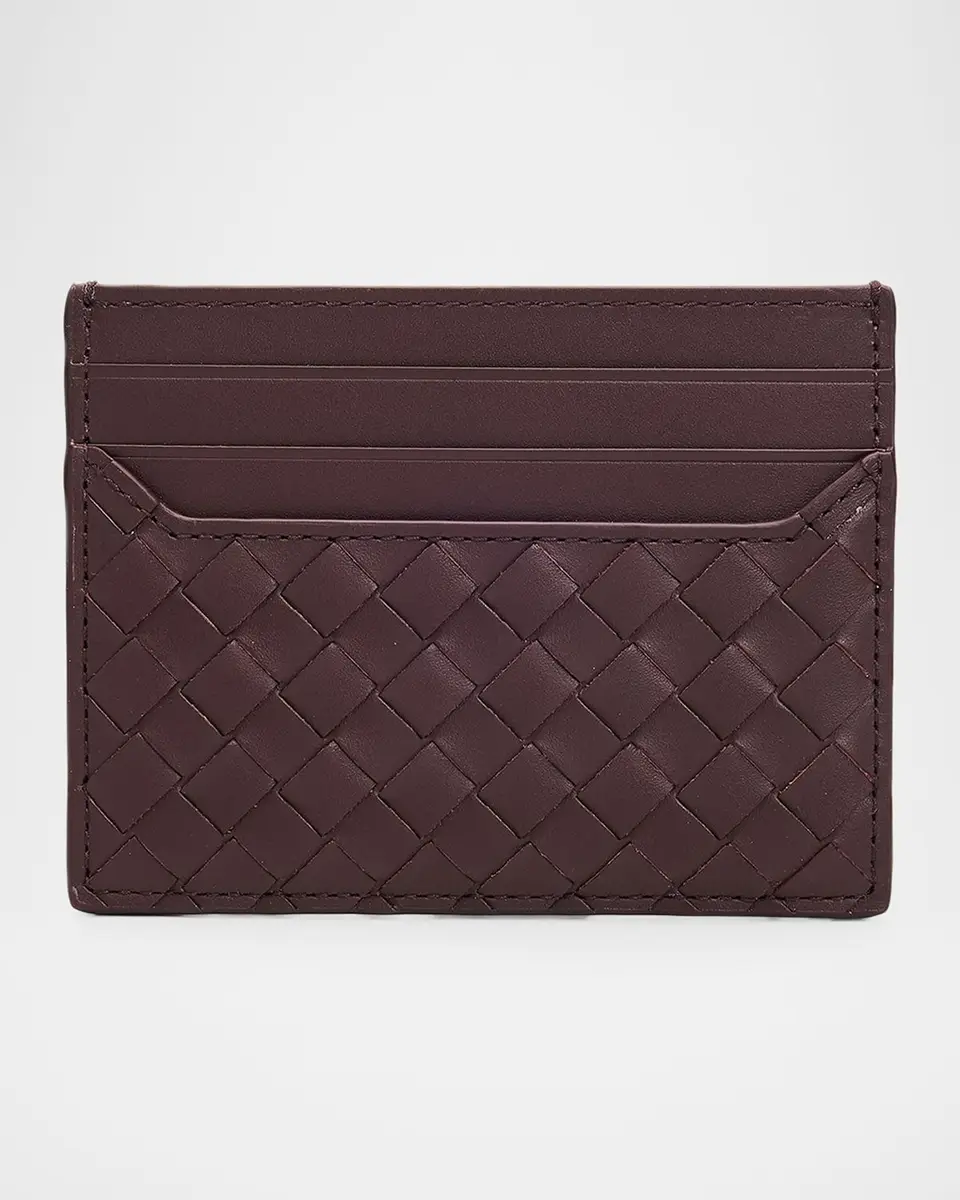 Bottega Veneta Men's Intrecciato Piccolo Leather Card Holder | Thumbnail 2
