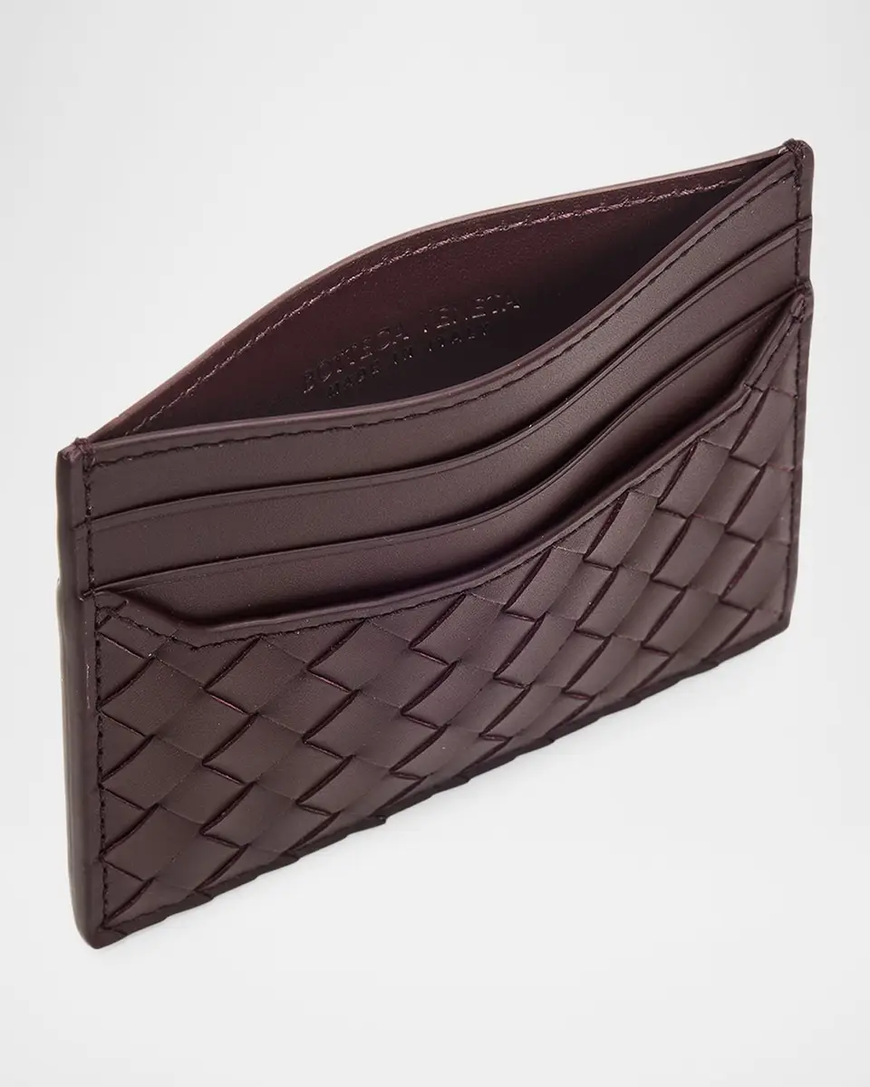 Bottega Veneta Men's Intrecciato Piccolo Leather Card Holder | Thumbnail 3