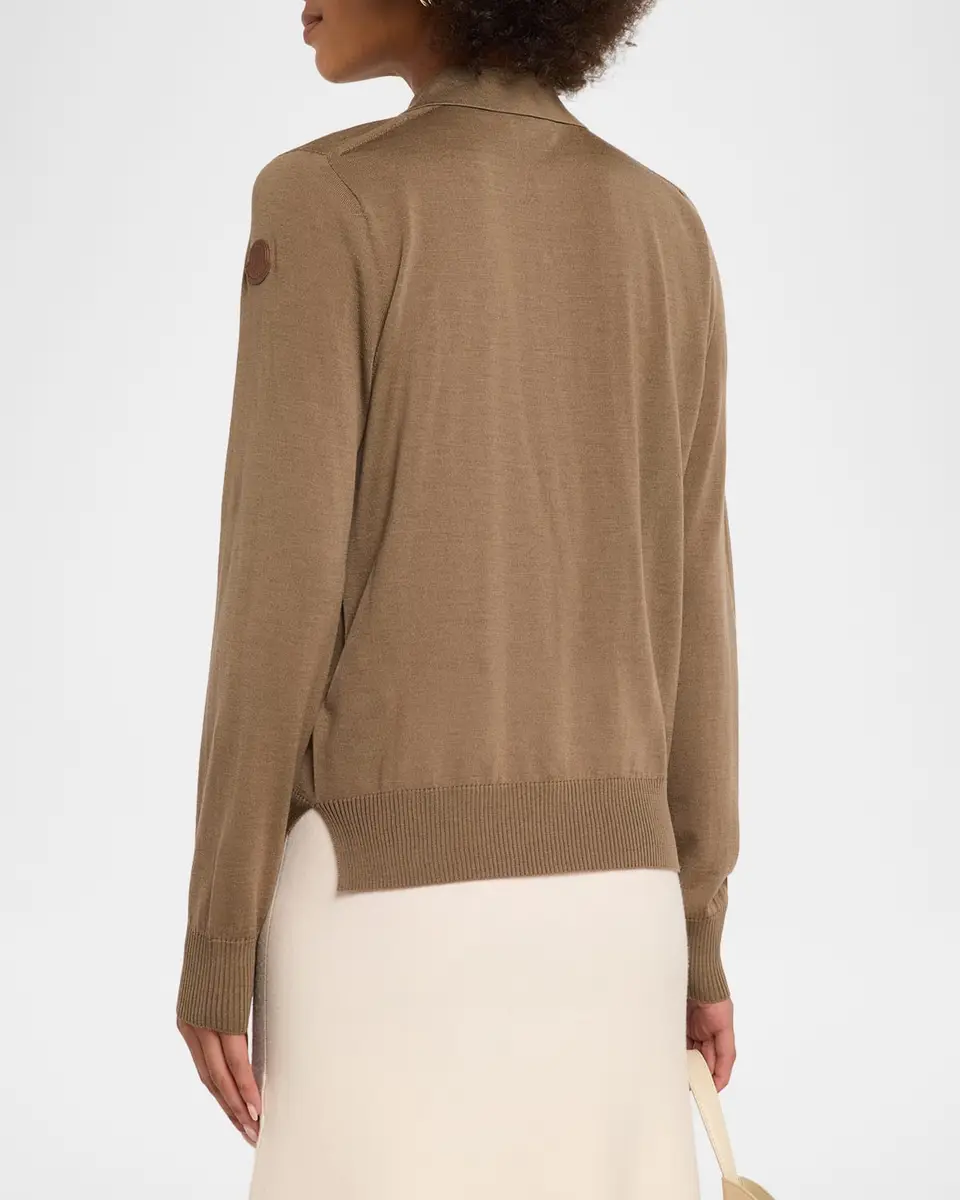 Moncler Long-Sleeve Polo Shirt | Thumbnail 3 Moncler Long-Sleeve Polo Shirt | Thumbnail 3