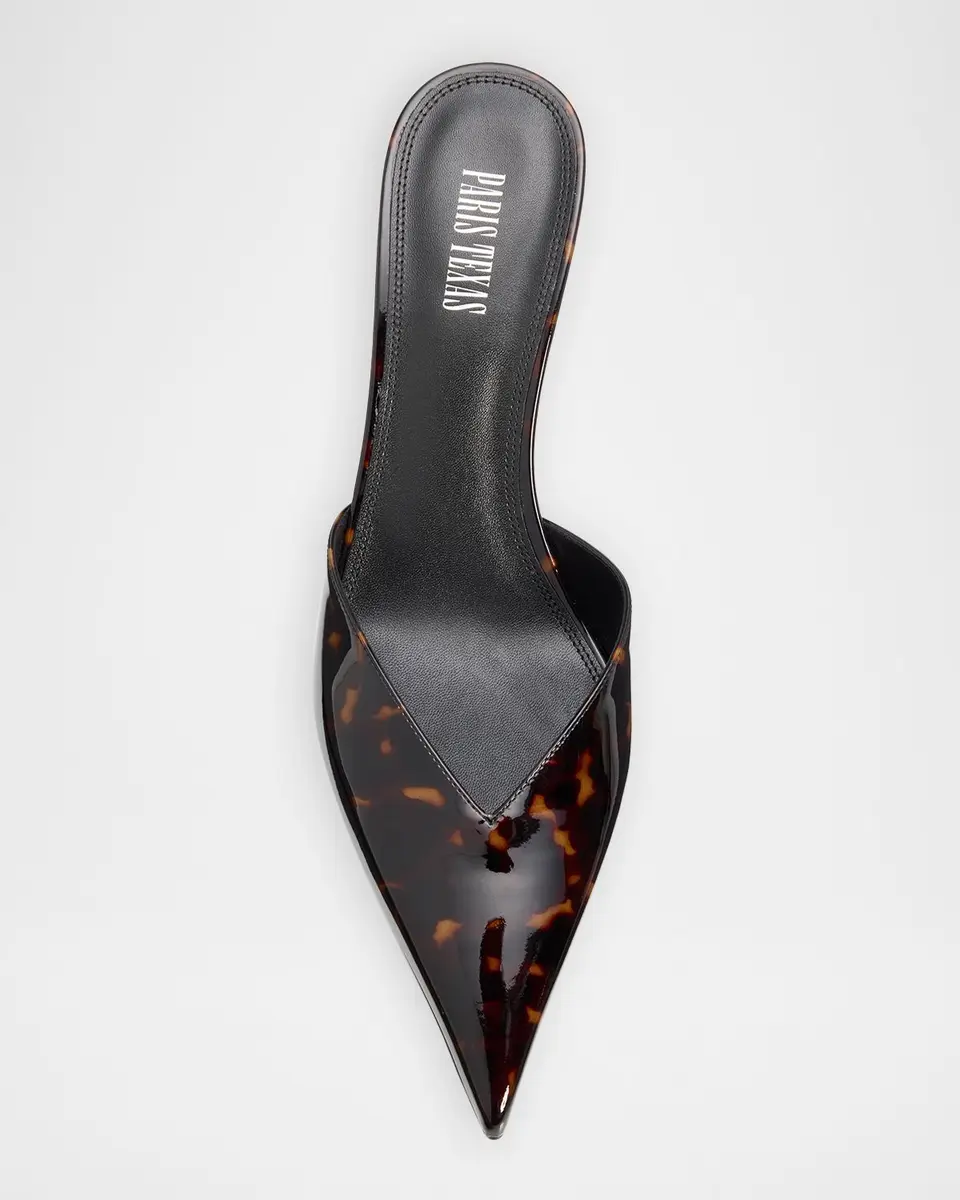 Paris Texas 70mm Lidia Tortoiseshell Patent Leather Mule Pumps | Thumbnail 4 Paris Texas 70mm Lidia Tortoiseshell Patent Leather Mule Pumps | Thumbnail 4