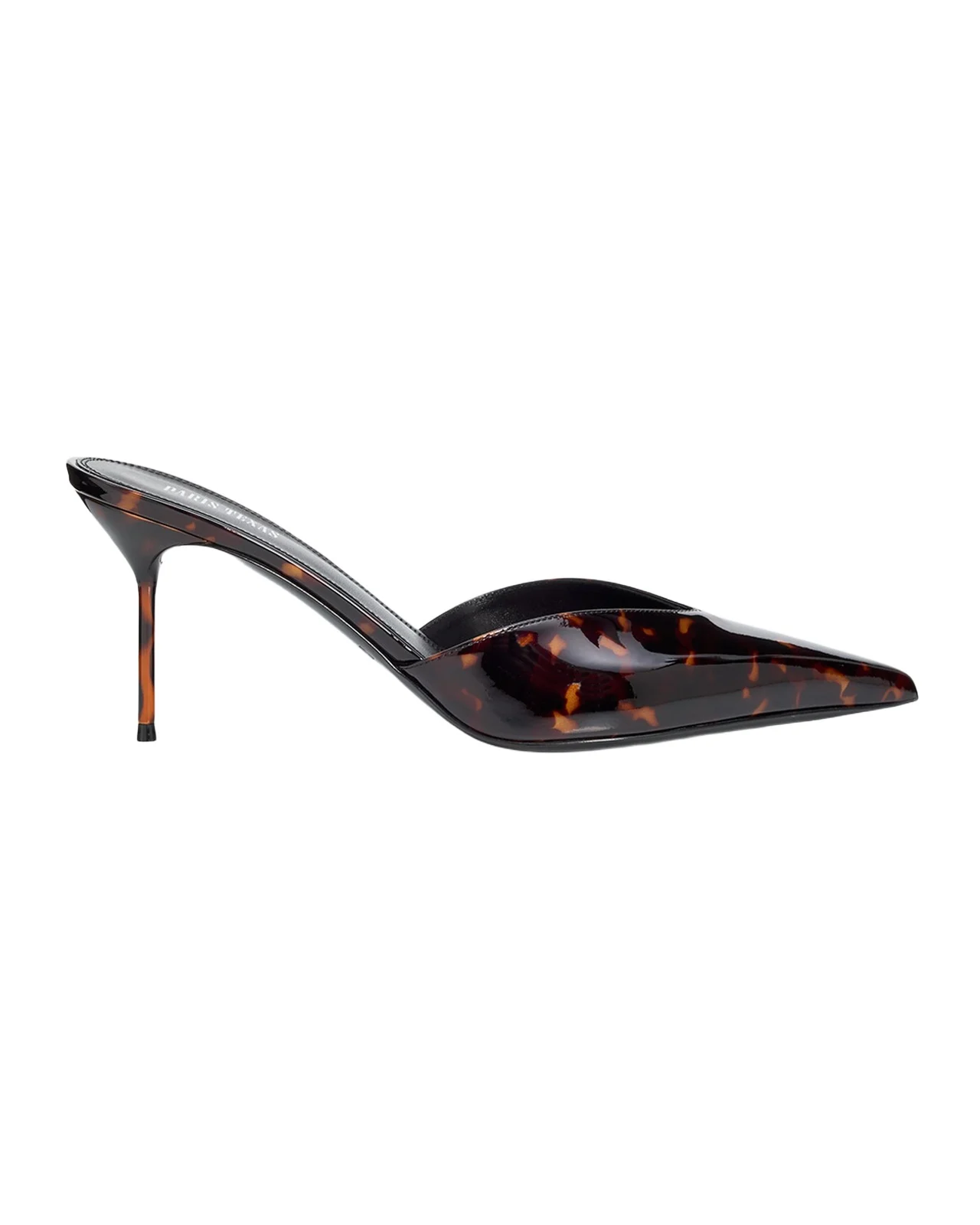 70mm Lidia Tortoiseshell Patent Leather Mule Pumps 70mm Lidia Tortoiseshell Patent Leather Mule Pumps