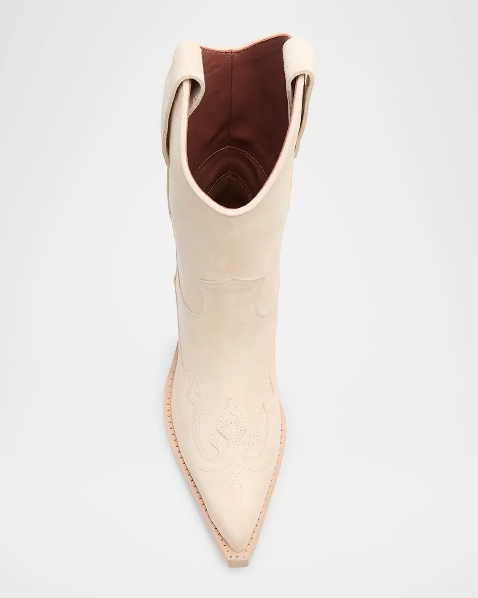 Paris Texas Dakota Suede Mid-Calf Western Boots | Thumbnail 4 Paris Texas Dakota Suede Mid-Calf Western Boots | Thumbnail 4