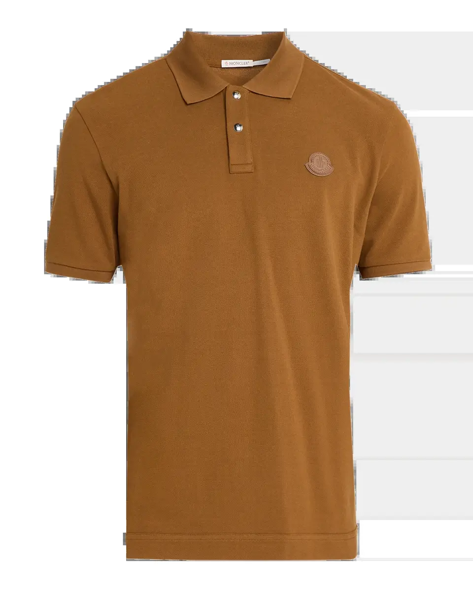 Moncler Men's Logo Patch Short-Sleeve Polo Shirt | Thumbnail 5 Moncler Men's Logo Patch Short-Sleeve Polo Shirt | Thumbnail 5