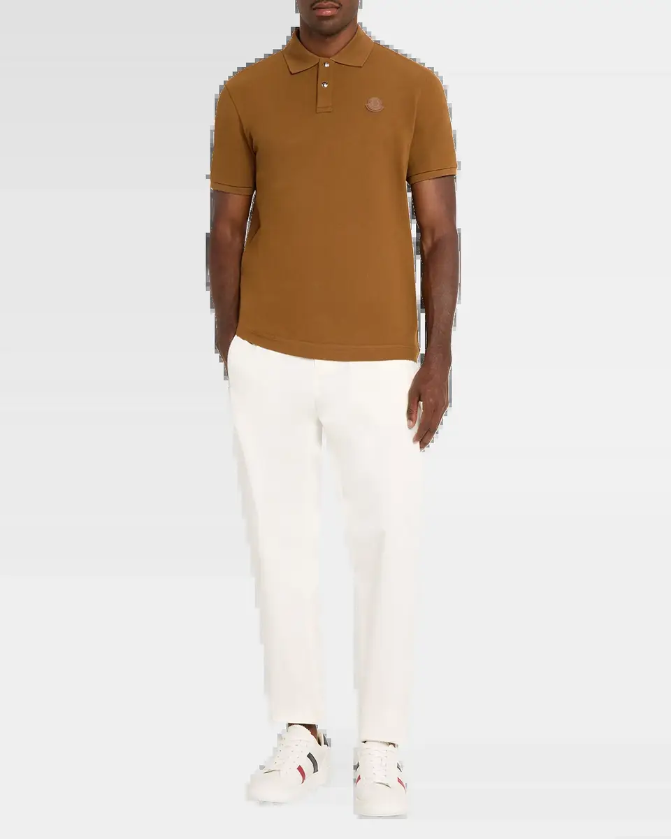Moncler Men's Logo Patch Short-Sleeve Polo Shirt | Thumbnail 6 Moncler Men's Logo Patch Short-Sleeve Polo Shirt | Thumbnail 6