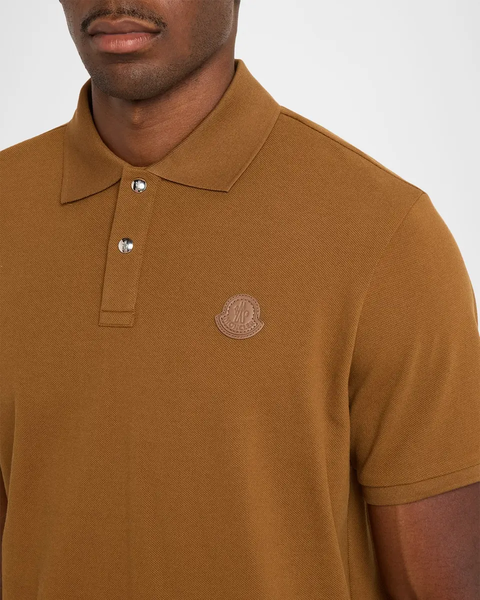 Moncler Men's Logo Patch Short-Sleeve Polo Shirt | Thumbnail 8 Moncler Men's Logo Patch Short-Sleeve Polo Shirt | Thumbnail 8