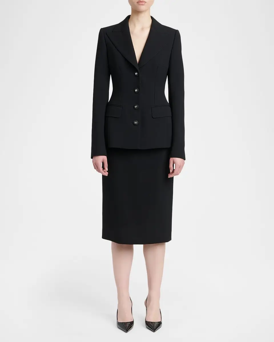 Dolce & Gabbana Double Crepe Sheath Midi Skirt | Thumbnail 2 Dolce & Gabbana Double Crepe Sheath Midi Skirt | Thumbnail 2