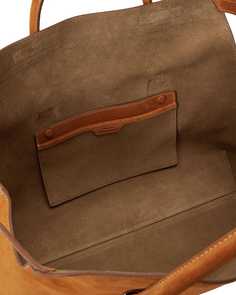 Polo Ralph Lauren Bellport Suede Satchel Top-Handle Bag | Thumbnail 4 Polo Ralph Lauren Bellport Suede Satchel Top-Handle Bag | Thumbnail 4