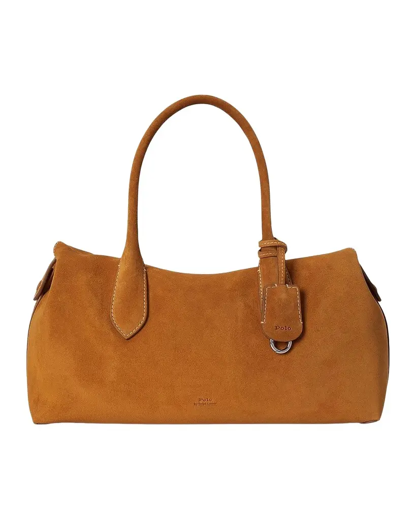 Polo Ralph Lauren Bellport Suede Satchel Top-Handle Bag | Image 1 Polo Ralph Lauren Bellport Suede Satchel Top-Handle Bag | Image 1