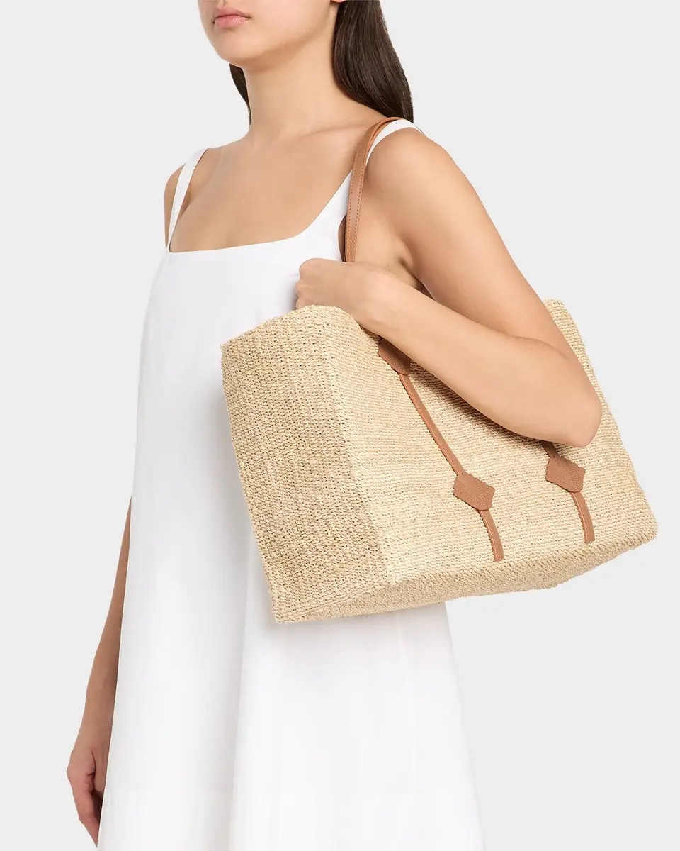 POOLSIDE St. Tropez Applique Straw Tote Bag | Thumbnail 2