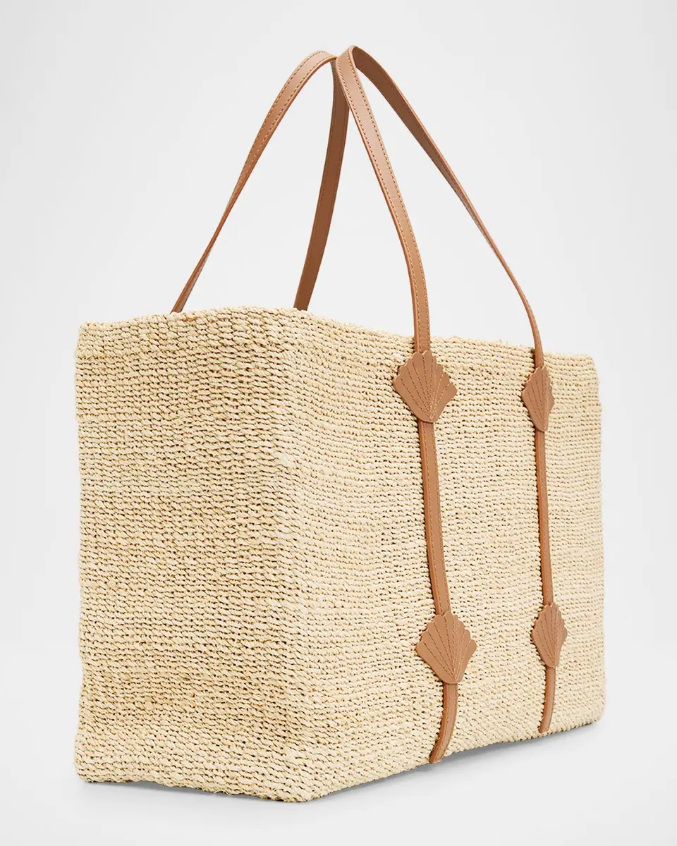 POOLSIDE St. Tropez Applique Straw Tote Bag | Thumbnail 3