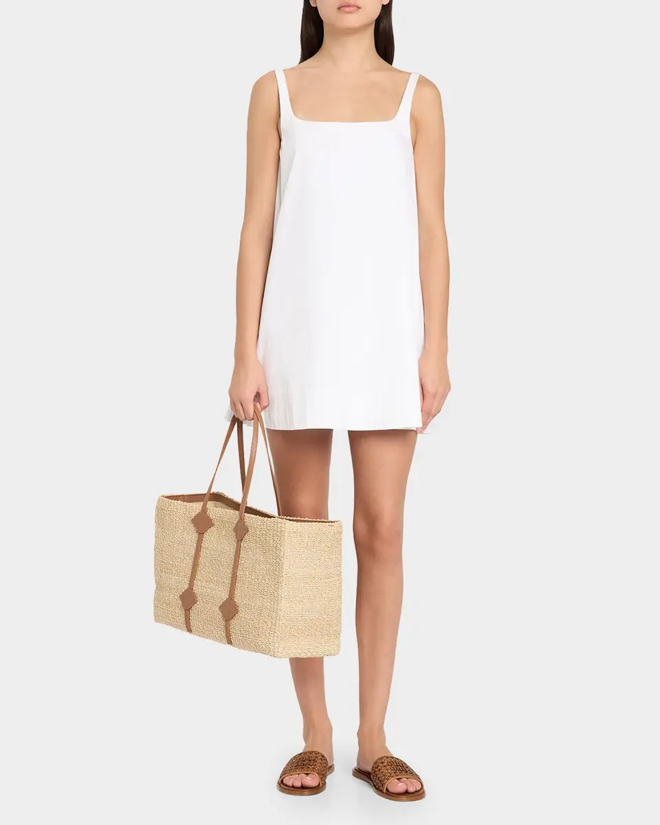 POOLSIDE St. Tropez Applique Straw Tote Bag | Thumbnail 4