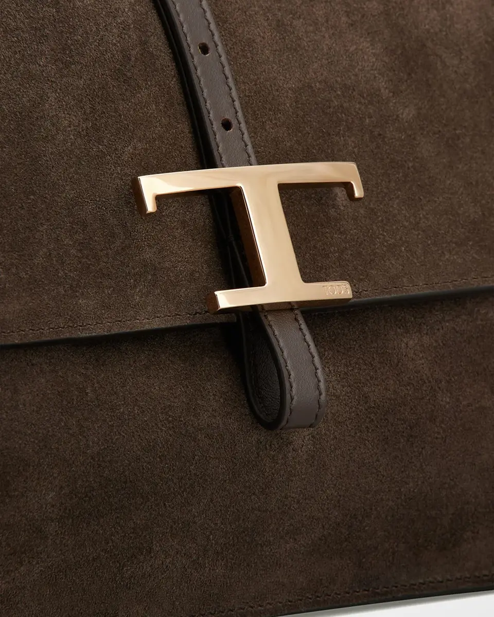 Tod's T Timeless Suede Shoulder Bag | Thumbnail 3 Tod's T Timeless Suede Shoulder Bag | Thumbnail 3