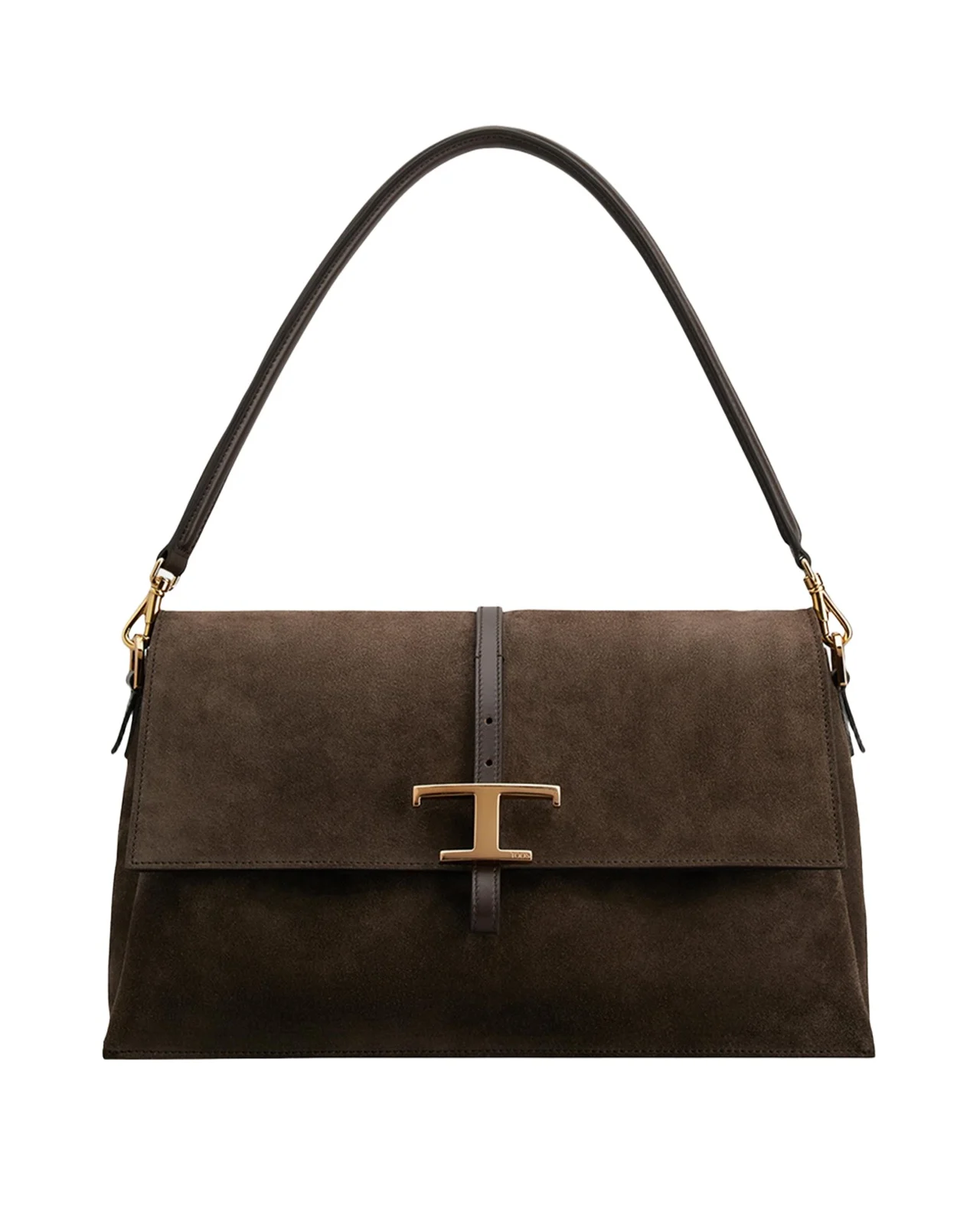 T Timeless Suede Shoulder Bag