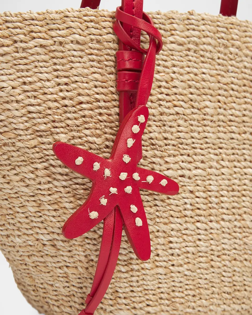 POOLSIDE East-West Woven Straw Top-Handle Bag | Thumbnail 6