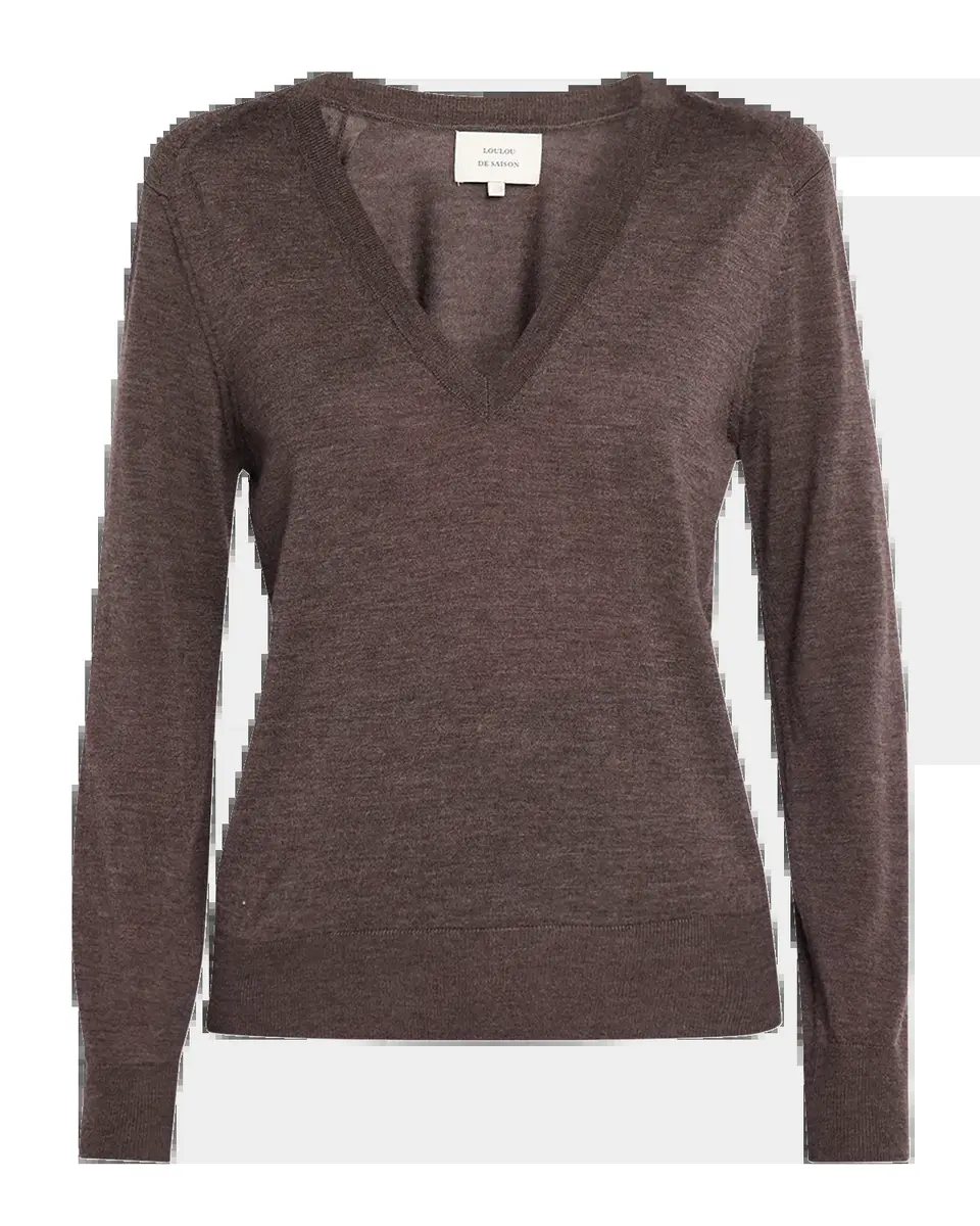 Loulou de Saison Julio Cashmere V-Neck Sweater | Thumbnail 5