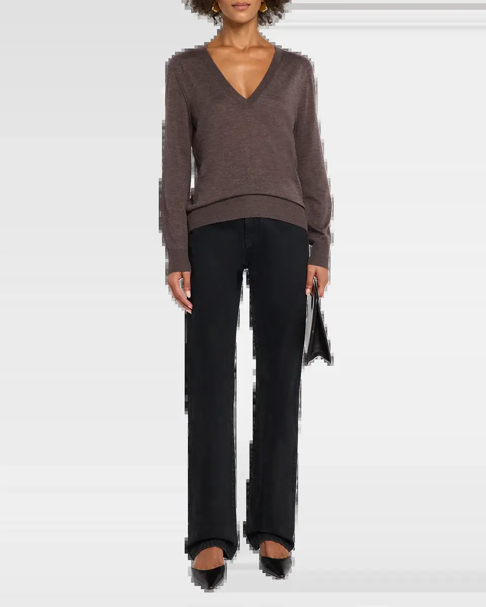 Loulou de Saison Julio Cashmere V-Neck Sweater | Thumbnail 6
