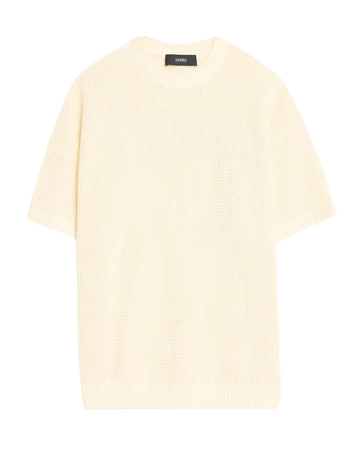 AMIRI Men's Cotton Crochet Short-Sleeve Crewneck Sweater