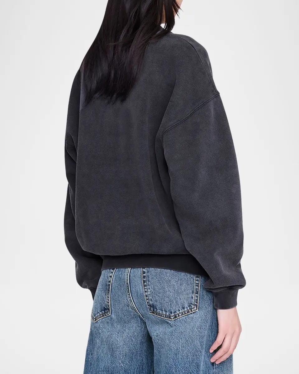 Anine Bing Spencer Embroidered Sweatshirt | Thumbnail 3 Anine Bing Spencer Embroidered Sweatshirt | Thumbnail 3