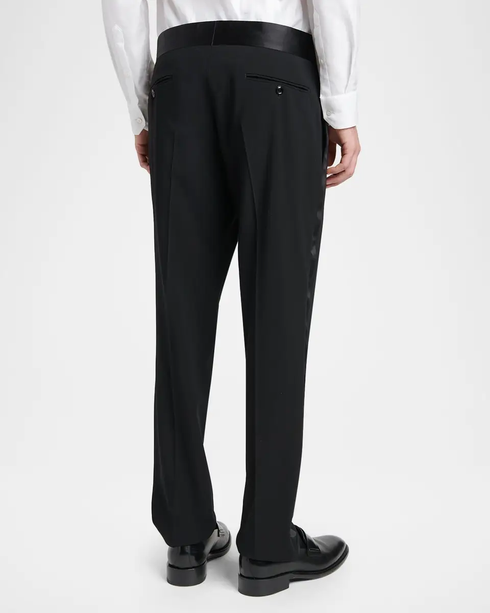 Giorgio Armani Men's Wool-Blend Slim-Fit Trousers | Thumbnail 3 Giorgio Armani Men's Wool-Blend Slim-Fit Trousers | Thumbnail 3