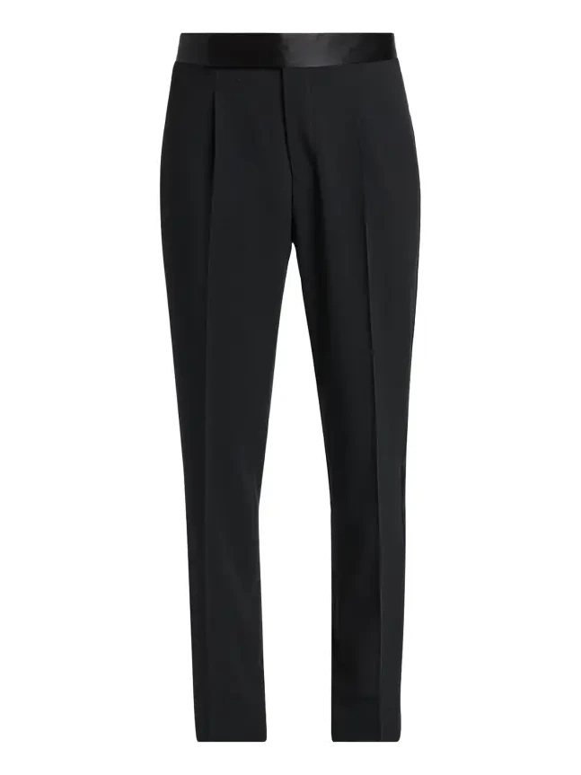 Men's Wool-Blend Slim-Fit Trousers