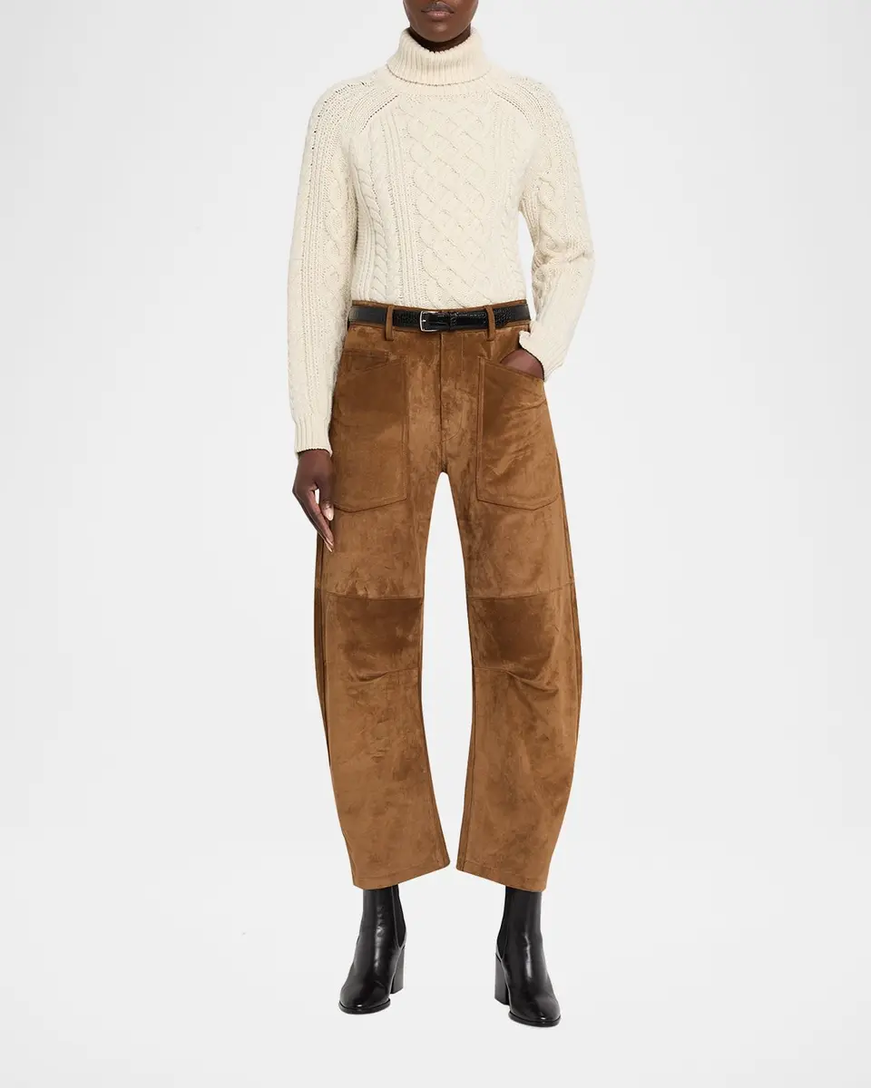 Nili Lotan Ezren Cable-Knit Wool Turtleneck Sweater | Thumbnail 2
