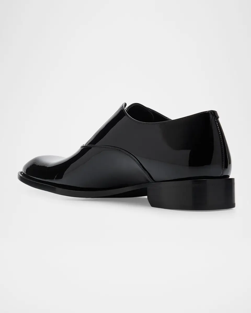 Saint Laurent Men's Milton Patent Leather Slip-On Oxfords | Thumbnail 4 Saint Laurent Men's Milton Patent Leather Slip-On Oxfords | Thumbnail 4