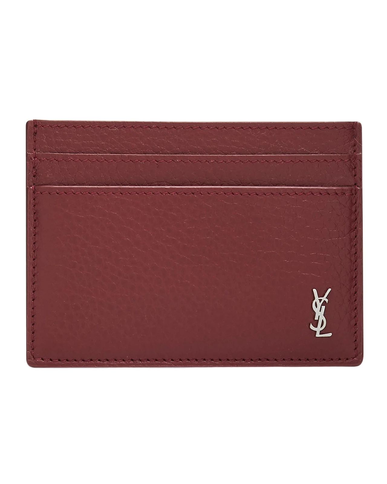 Saint Laurent Men's Cassandre Leather Card Holder